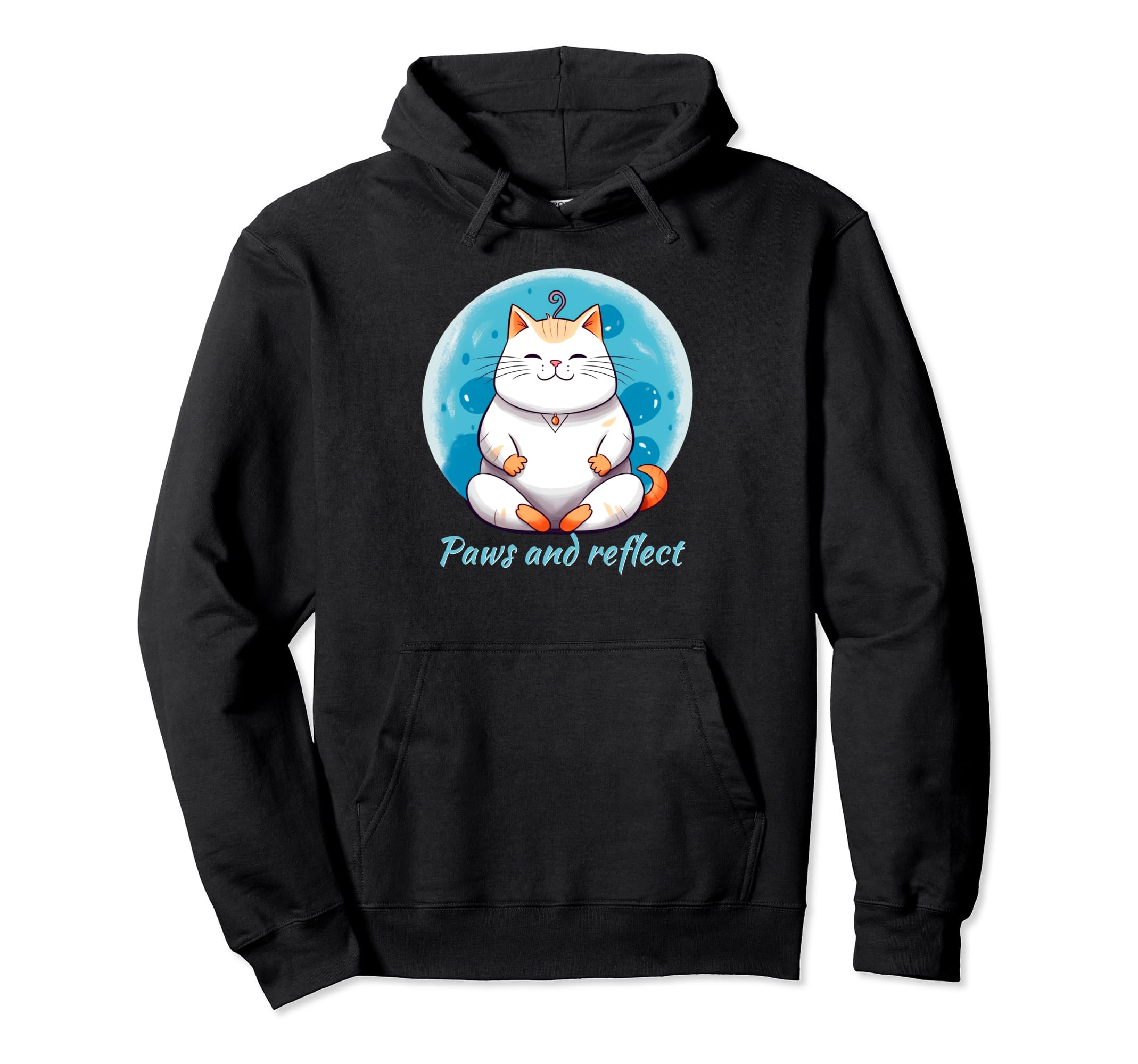 Zen Cat Meditation Mindfulness Yoga Cat Hoodie - Trendy Graphic Men Women - T-Shirt, Sweatshirt, Hoodie