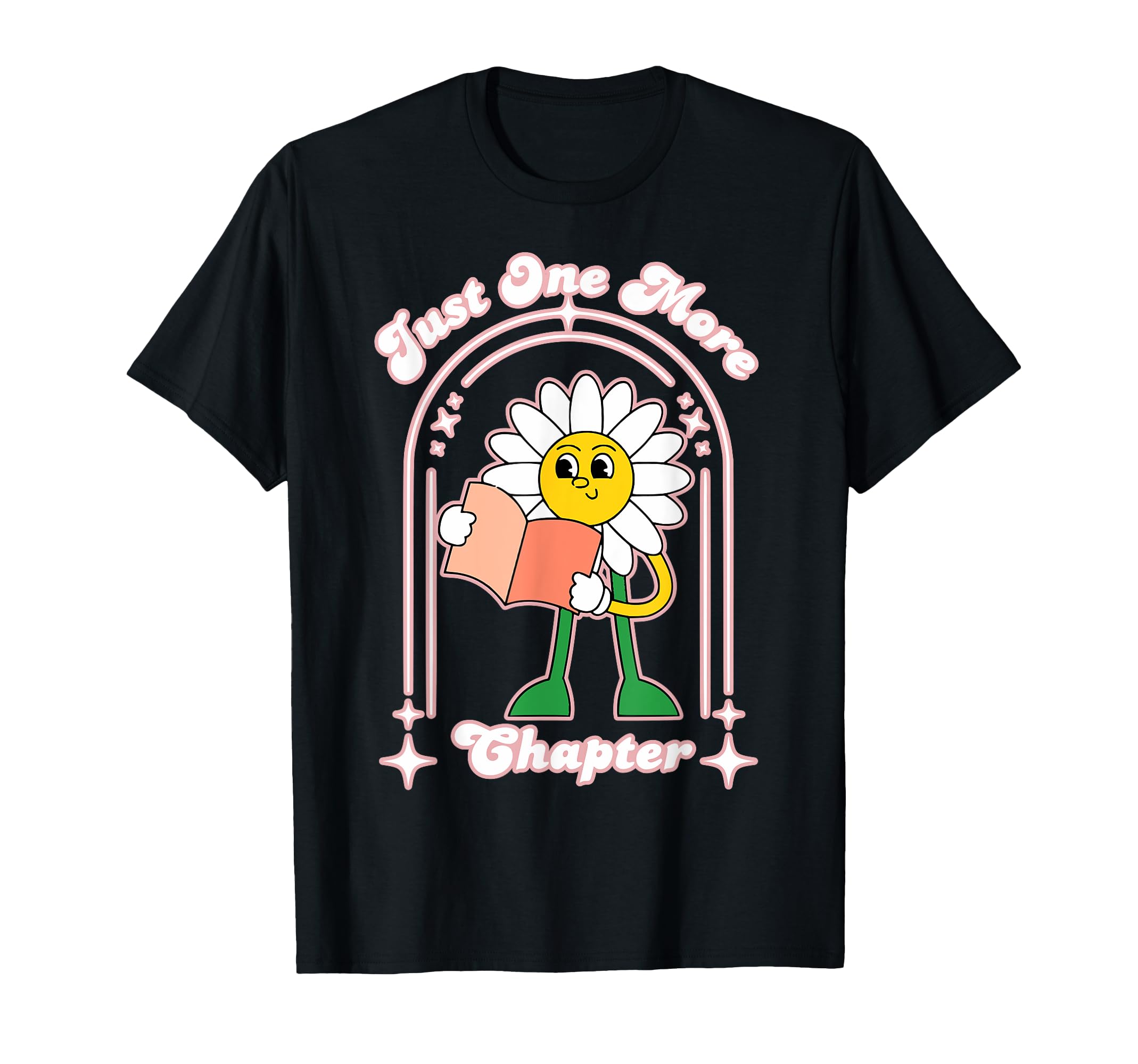 Just One More Chapter 70S Daisy Book T-Shirt - Minimalist Print for Adults - T-Shirt, Sweatshirt, Hoodie