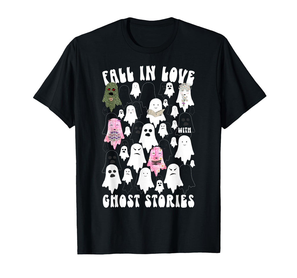 Fall Love Ghost Stories Book Coffee T-Shirt - Custom Art Print Unisex - T-Shirt, Sweatshirt, Hoodie