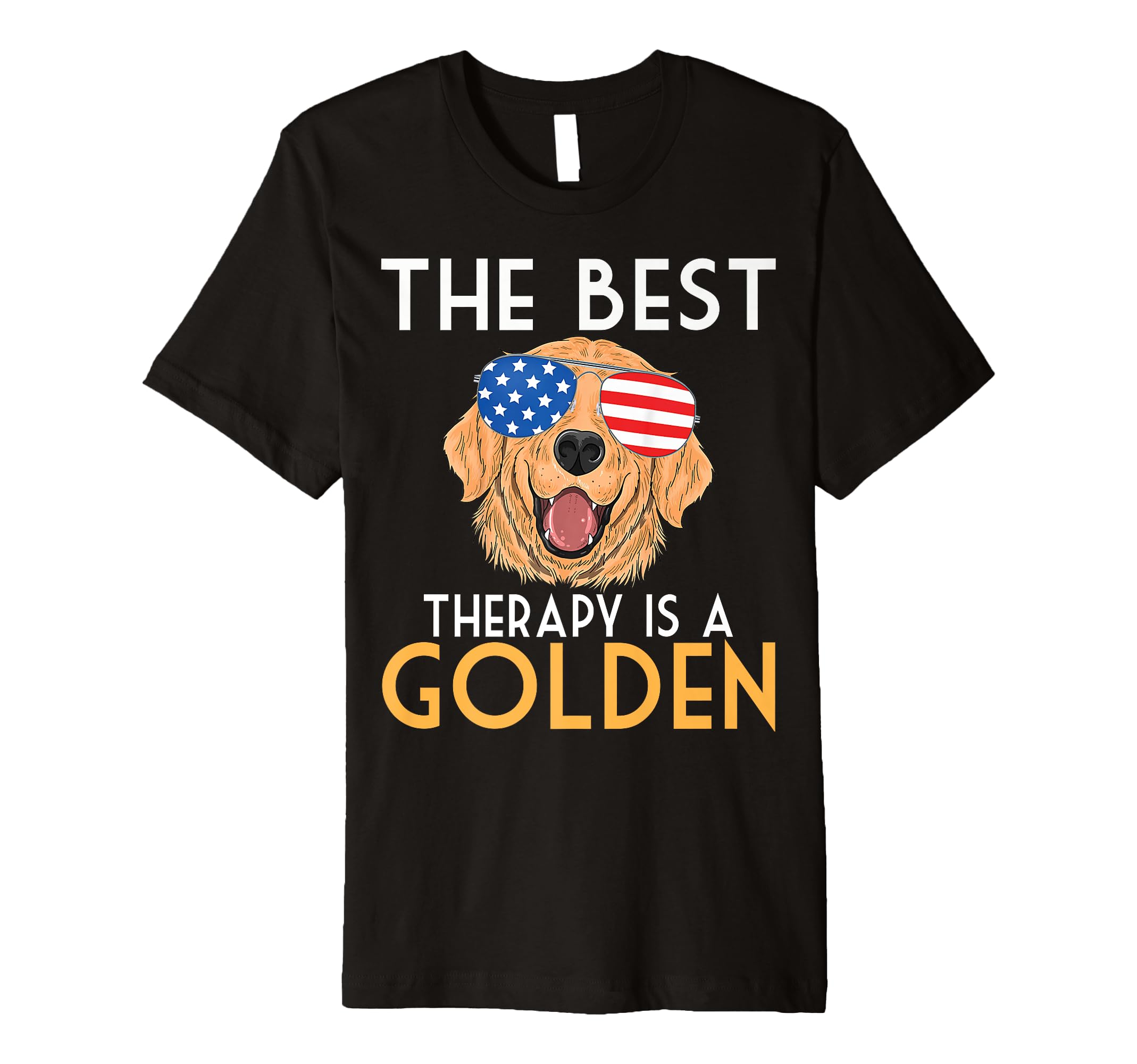 Best Therapy Is Golden Retriever Dog T-Shirt - Trendy Graphic Unisex - T-Shirt, Sweatshirt, Hoodie