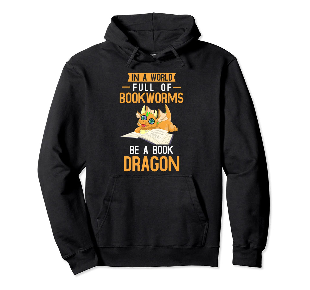 Fantasy Creature Library Bookworm Hoodie - Novelty Apparel Men Women - T-Shirt, Sweatshirt, Hoodie