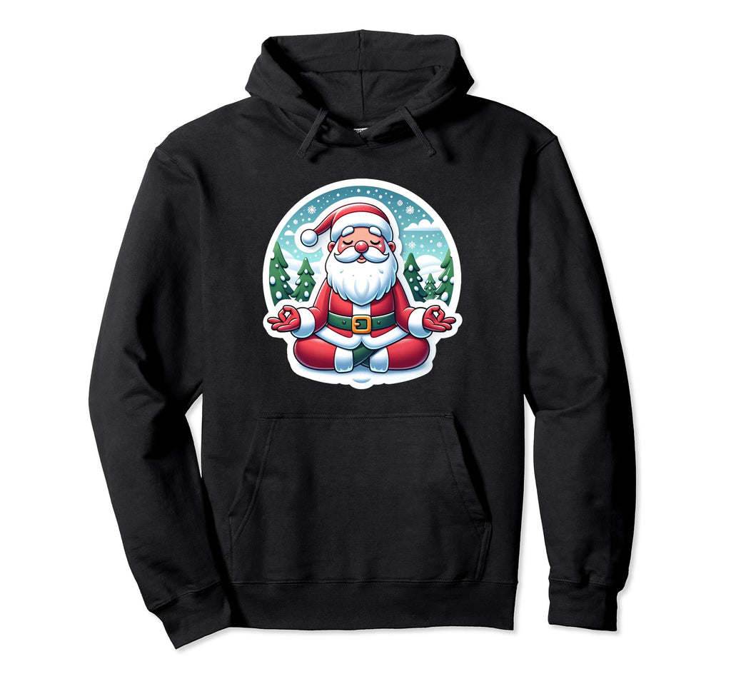 Meditating Santa Claus Mindfulness Hoodie - Aesthetic Graphic for Adults - T-Shirt, Sweatshirt, Hoodie