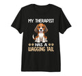 Beagle Therapy Service Dog Tri Blend T-Shirt - Novelty Apparel Unisex - T-Shirt, Sweatshirt, Hoodie