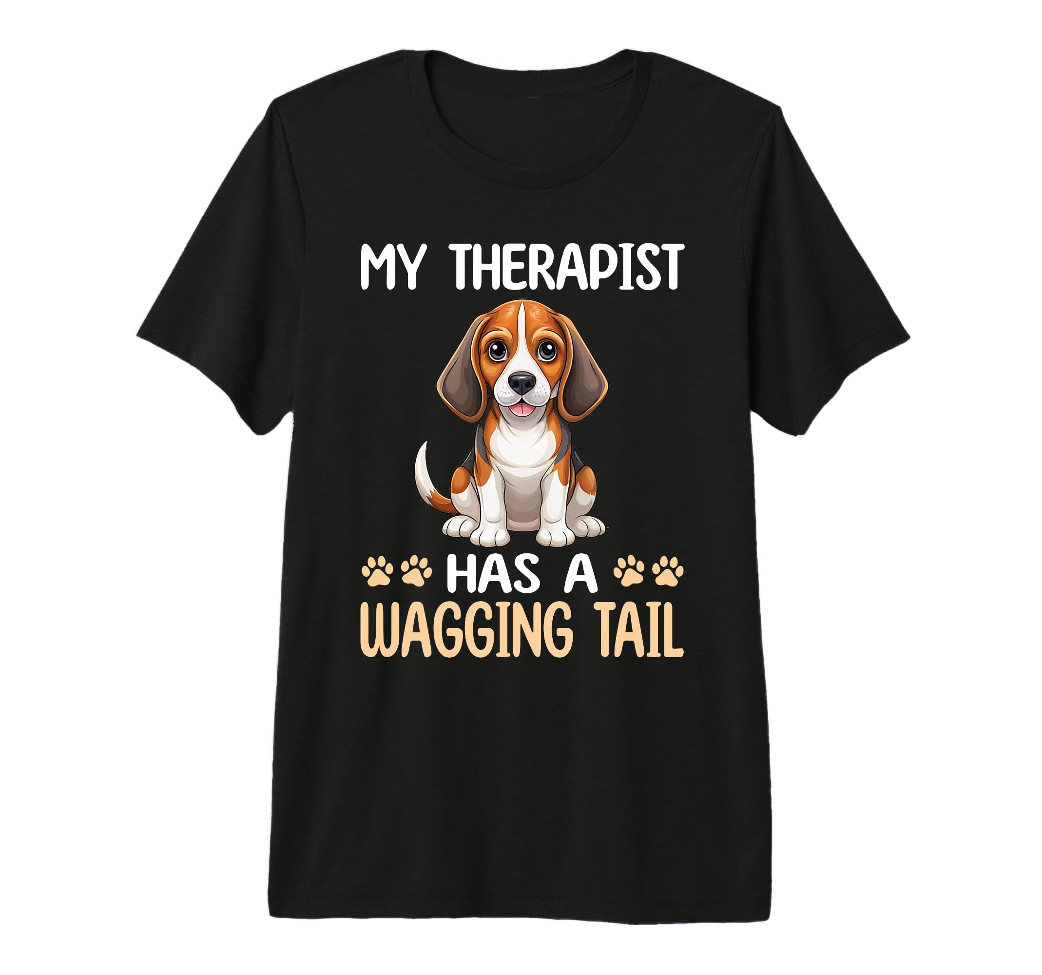 Beagle Therapy Service Dog Tri Blend T-Shirt - Novelty Apparel Unisex - T-Shirt, Sweatshirt, Hoodie
