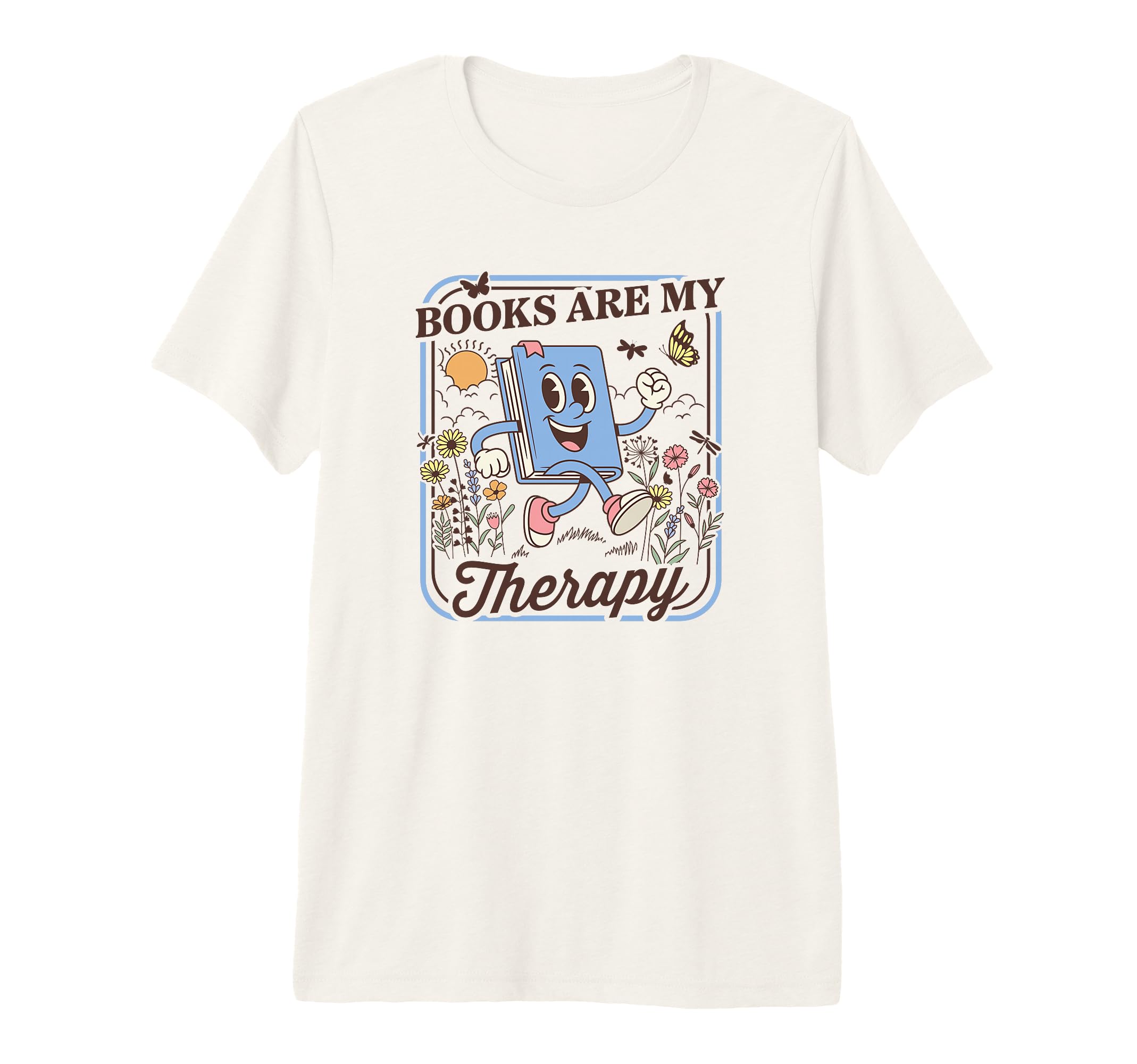 Books Are My Therapy Funny Book T-Shirt - Streetwear Style Men Women - T-Shirt, Sweatshirt, Hoodie