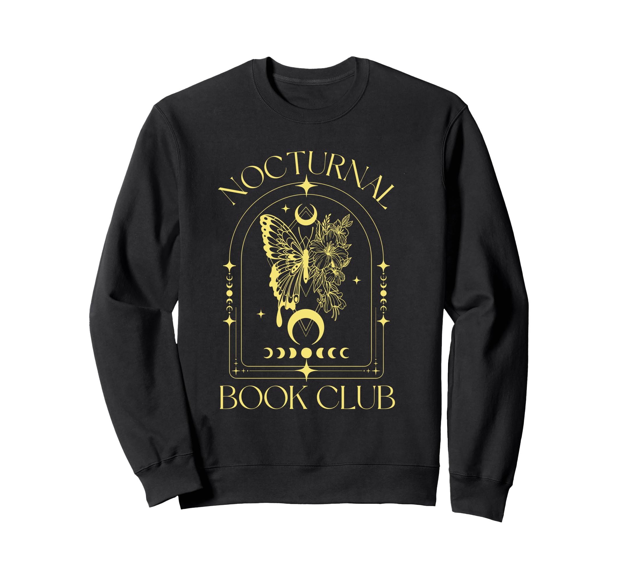 Nocturnal Book Club Moon Art Sweatshirt - Minimalist Print Men Women - T-Shirt, Sweatshirt, Hoodie