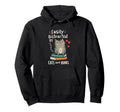 Easily Distracted Cats And Books Hoodie - Custom Art Print Men Women - T-Shirt, Sweatshirt, Hoodie