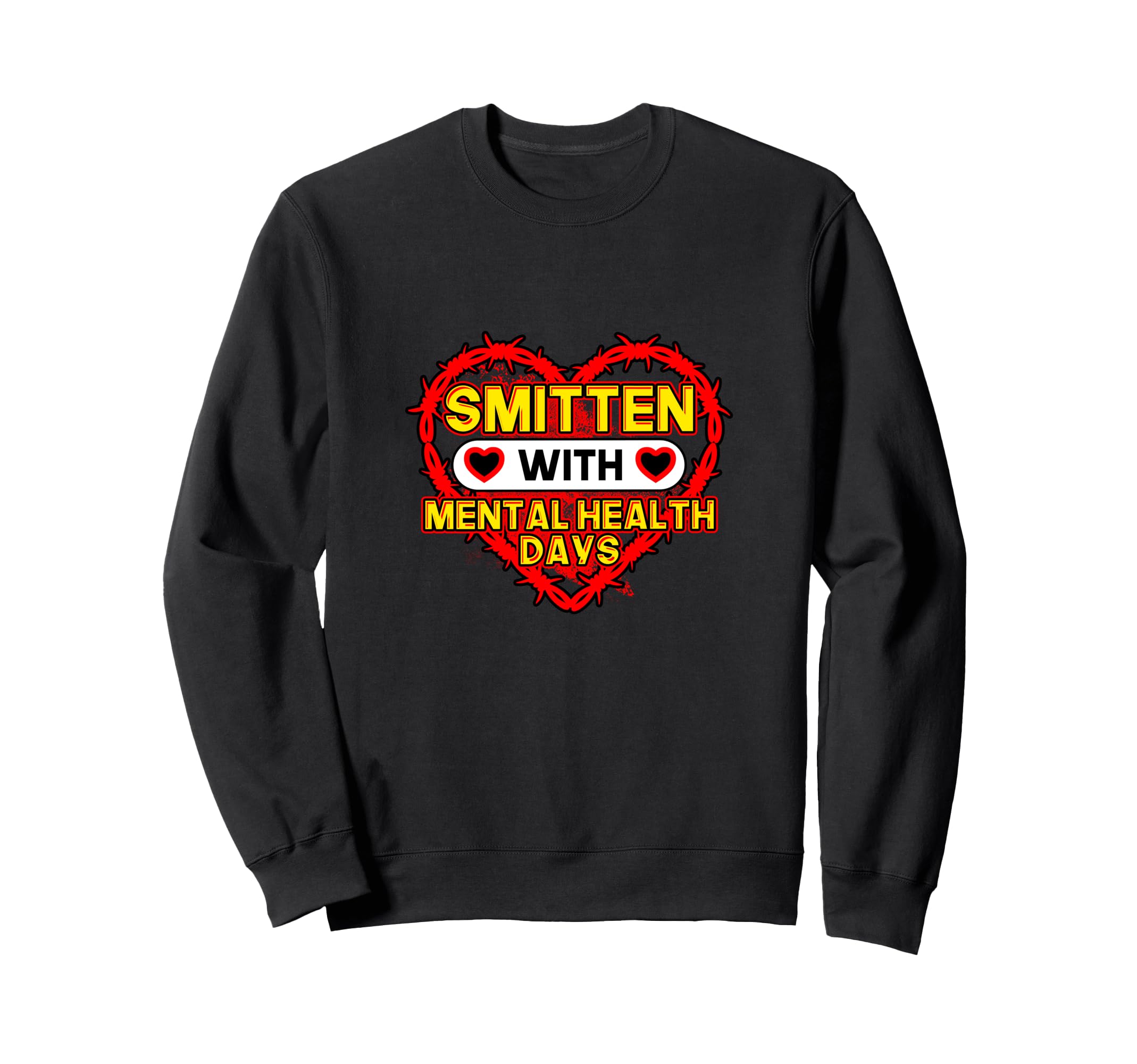 Smitten Mental Health Days Sweatshirt - Minimalist Print for Adults - T-Shirt, Sweatshirt, Hoodie