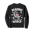 Reading Is Out This World Space Book Sweatshirt - Aesthetic Graphic Unisex - T-Shirt, Sweatshirt, Hoodie
