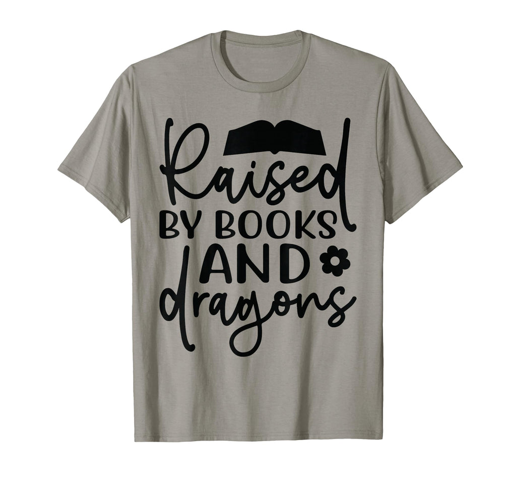 Raised Books And Dragons Fantasy Book T-Shirt - Trendy Graphic Men Women - T-Shirt, Sweatshirt, Hoodie
