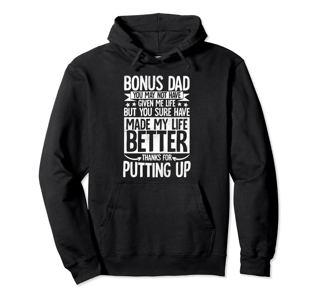 Step Dad Fathers Day Bonus Dad Gift From Hoodie - Minimalist Print Unisex - T-Shirt, Sweatshirt, Hoodie