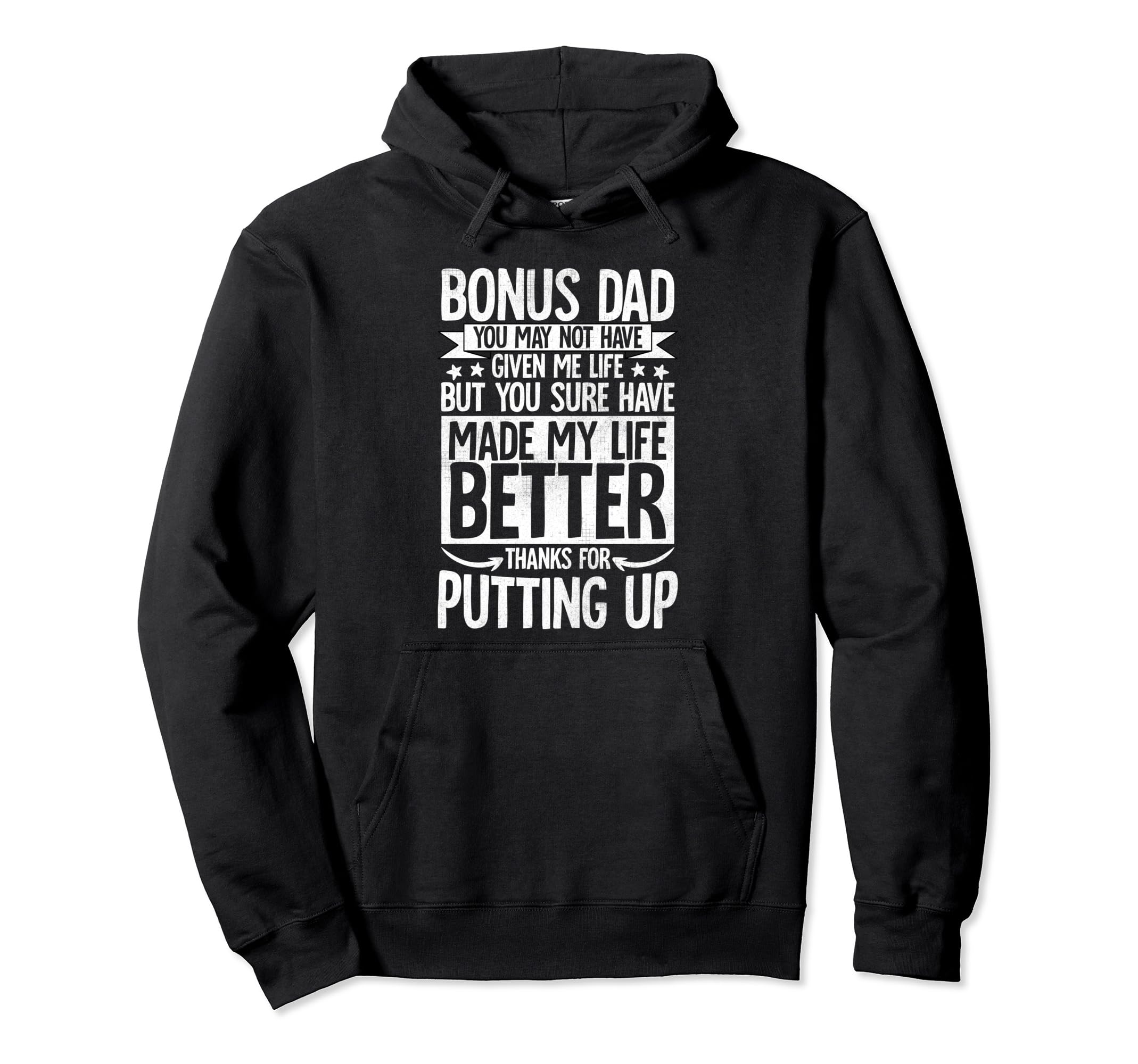 Step Dad Fathers Day Bonus Dad Gift From Hoodie - Minimalist Print Unisex - T-Shirt, Sweatshirt, Hoodie