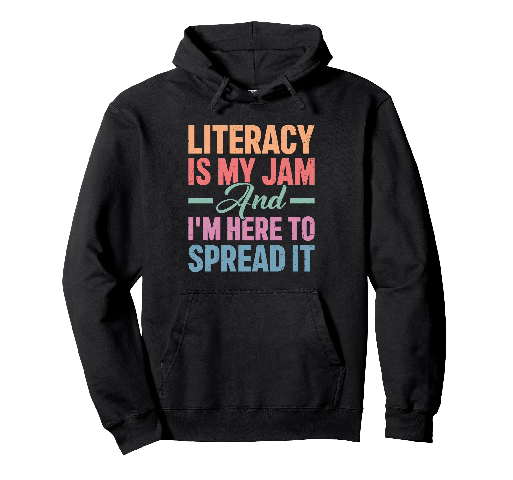 Literacy Is My Jam Book Nerd Funny Hoodie - Aesthetic Graphic Unisex - T-Shirt, Sweatshirt, Hoodie
