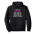 Funny Overthinking Witty Sarcastic Self Hoodie - Novelty Apparel Unisex - T-Shirt, Sweatshirt, Hoodie