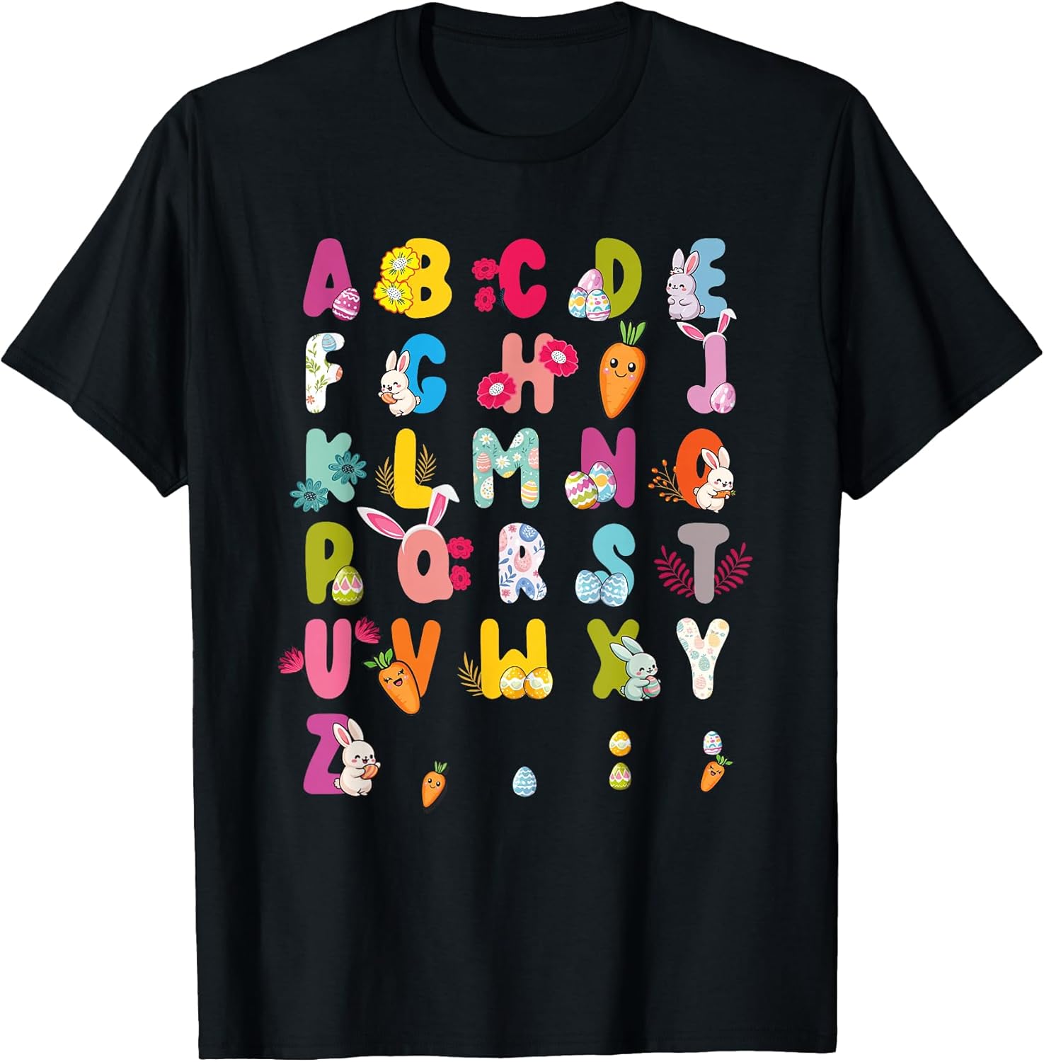 Kids Easter Alphabet Easter Egg Easter Bunny 2025 Unisex T-shirt, Sweatshirt, Hoodie, Long Sleeve Tee - T-Shirt, Sweatshirt, Hoodie