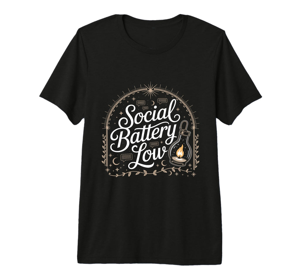 Social Battery Low Outfit Tri Blend T-Shirt - Casual Everyday Wear Unisex - T-Shirt, Sweatshirt, Hoodie