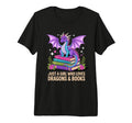 Just Who Loves Dragons Books Fantasy T-Shirt - Custom Art Print Unisex - T-Shirt, Sweatshirt, Hoodie