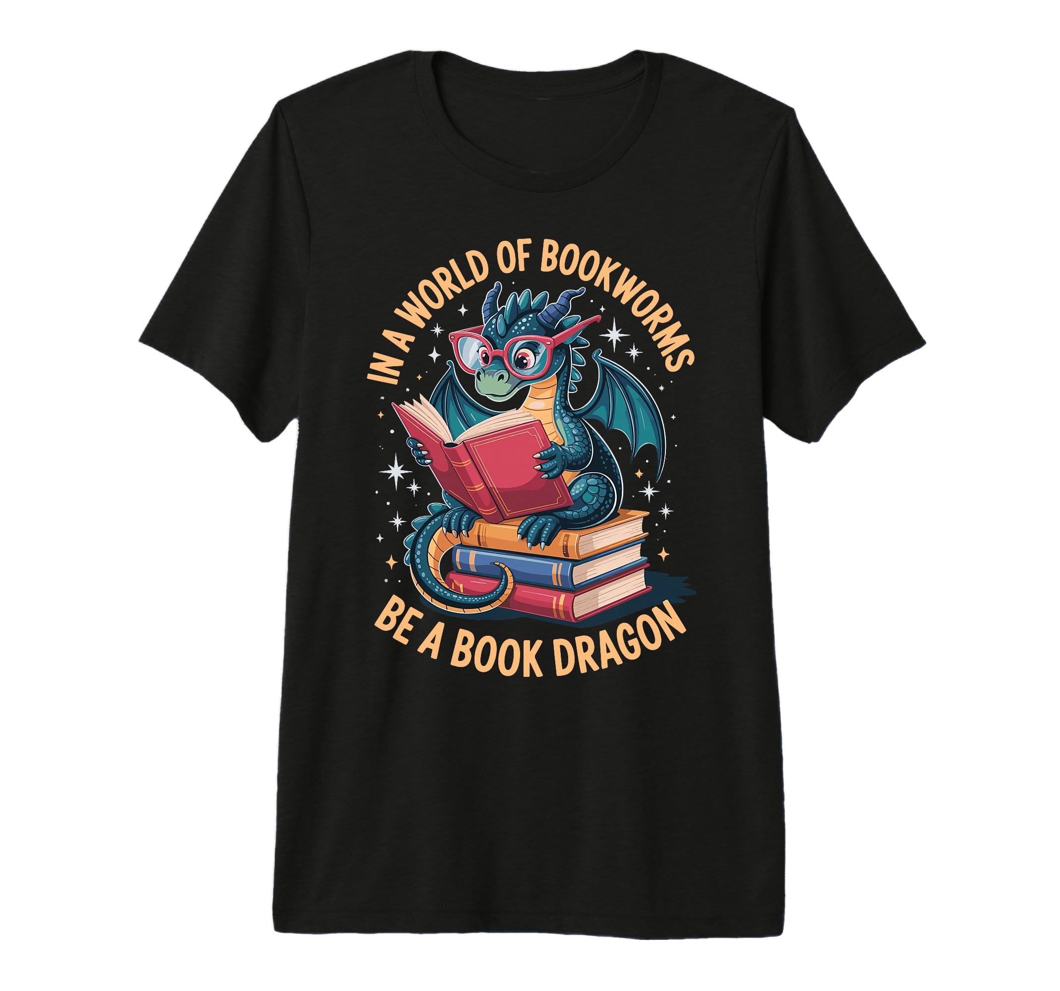 World Bookworms Be Book Dragon Tri Blend T-Shirt - Unique Graphic Men Women - T-Shirt, Sweatshirt, Hoodie