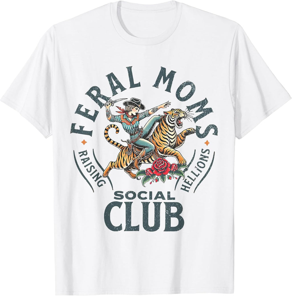 Feral Moms Social Club Trendy Mom Apparel Co. Unisex T-shirt, Sweatshirt, Hoodie, Long Sleeve Tee - T-Shirt, Sweatshirt, Hoodie