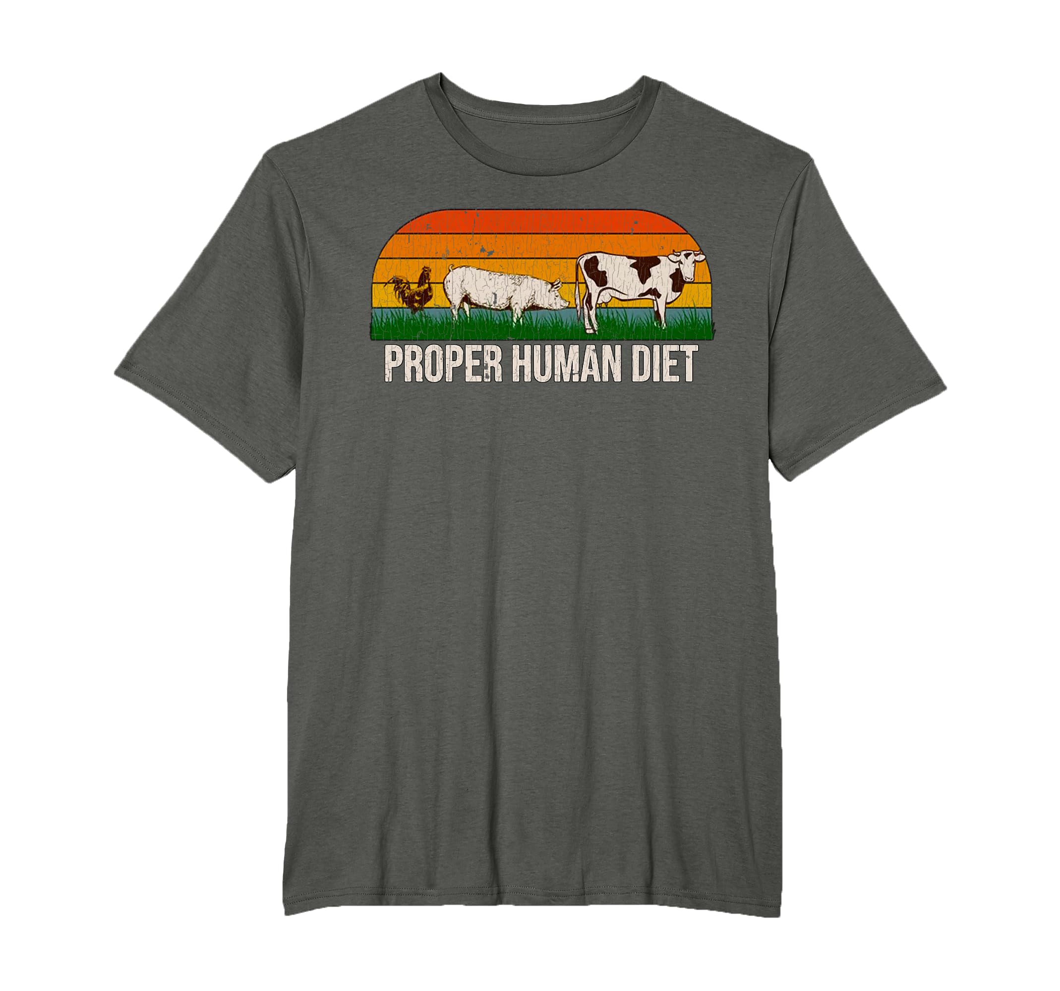Proper Human Diet Small Black T-Shirt - Trendy Graphic Unisex - T-Shirt, Sweatshirt, Hoodie