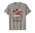 Easily Distracted Books And Dragons T-Shirt - Minimalist Print Men Women - T-Shirt, Sweatshirt, Hoodie