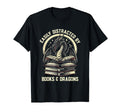 Easily Distracted Books And Dragons Nerds T-Shirt - Streetwear Style Unisex - T-Shirt, Sweatshirt, Hoodie
