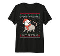 Overstimulated But Festive Possum T-Shirt - Fun Novelty Design Men Women - T-Shirt, Sweatshirt, Hoodie
