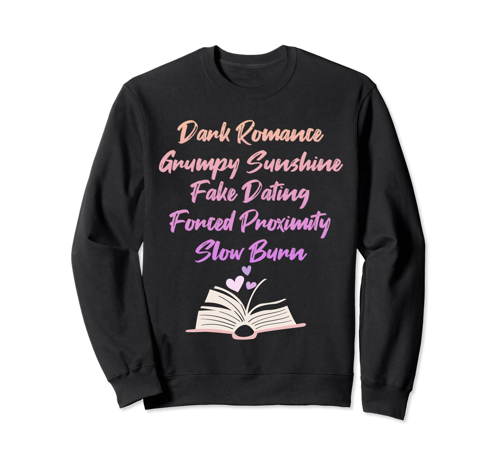 Bibliophile Romance Book Genre Sweatshirt - Unique Graphic Men Women - T-Shirt, Sweatshirt, Hoodie