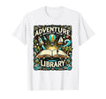Adventure Begins Your Library Librarian T-Shirt - Unique Graphic Men Women - T-Shirt, Sweatshirt, Hoodie
