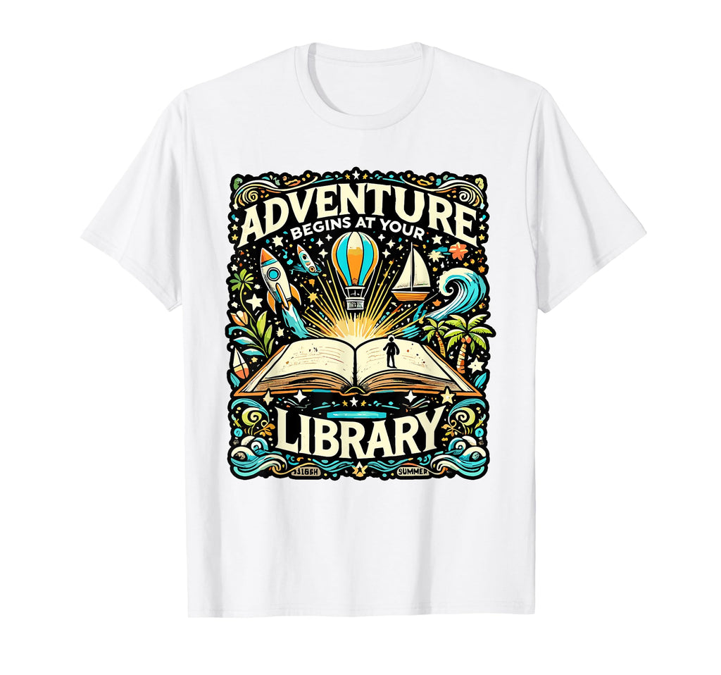 Book Reading Quotes Library Librarian T-Shirt - Custom Art Print Men Women - T-Shirt, Sweatshirt, Hoodie