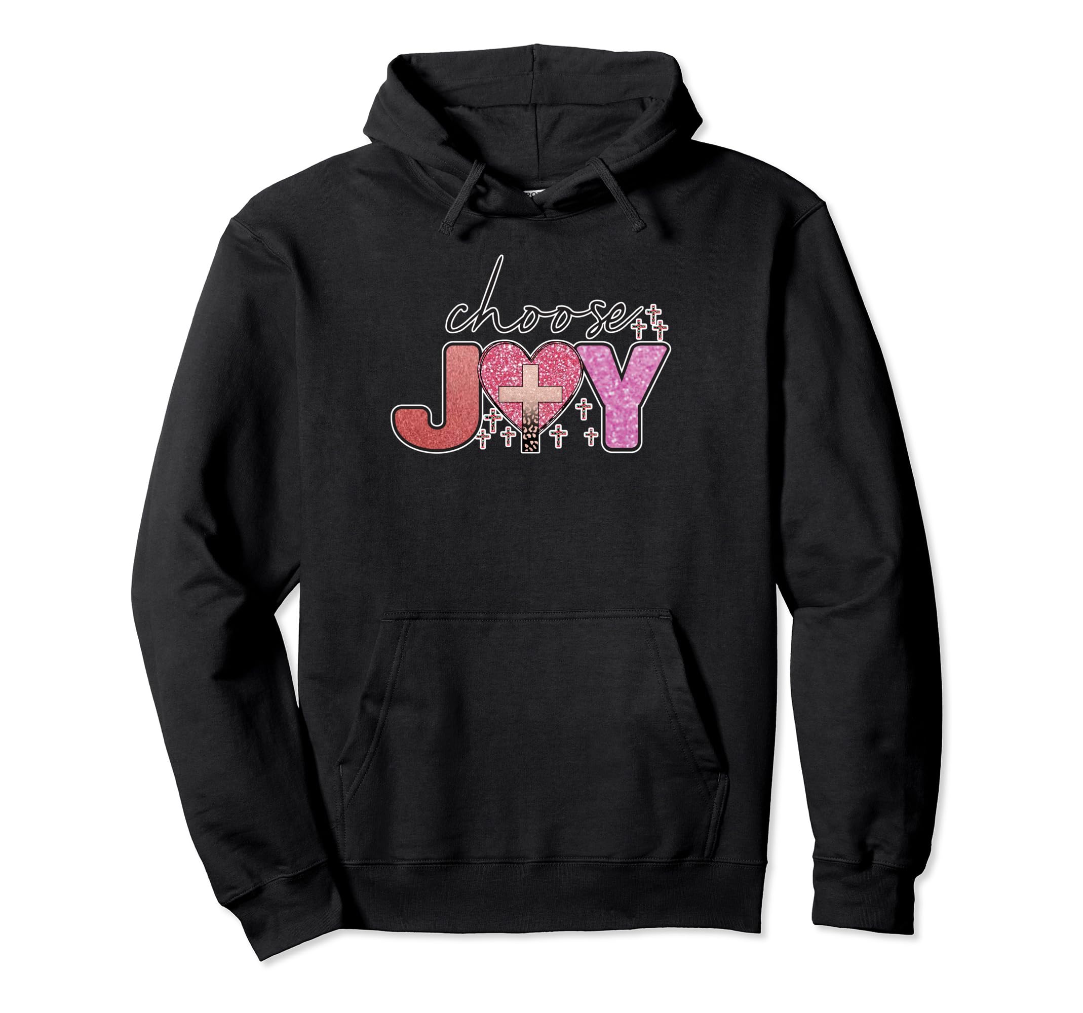 Choose Joy Inspirational Religious Hoodie - Minimalist Print for Adults - T-Shirt, Sweatshirt, Hoodie