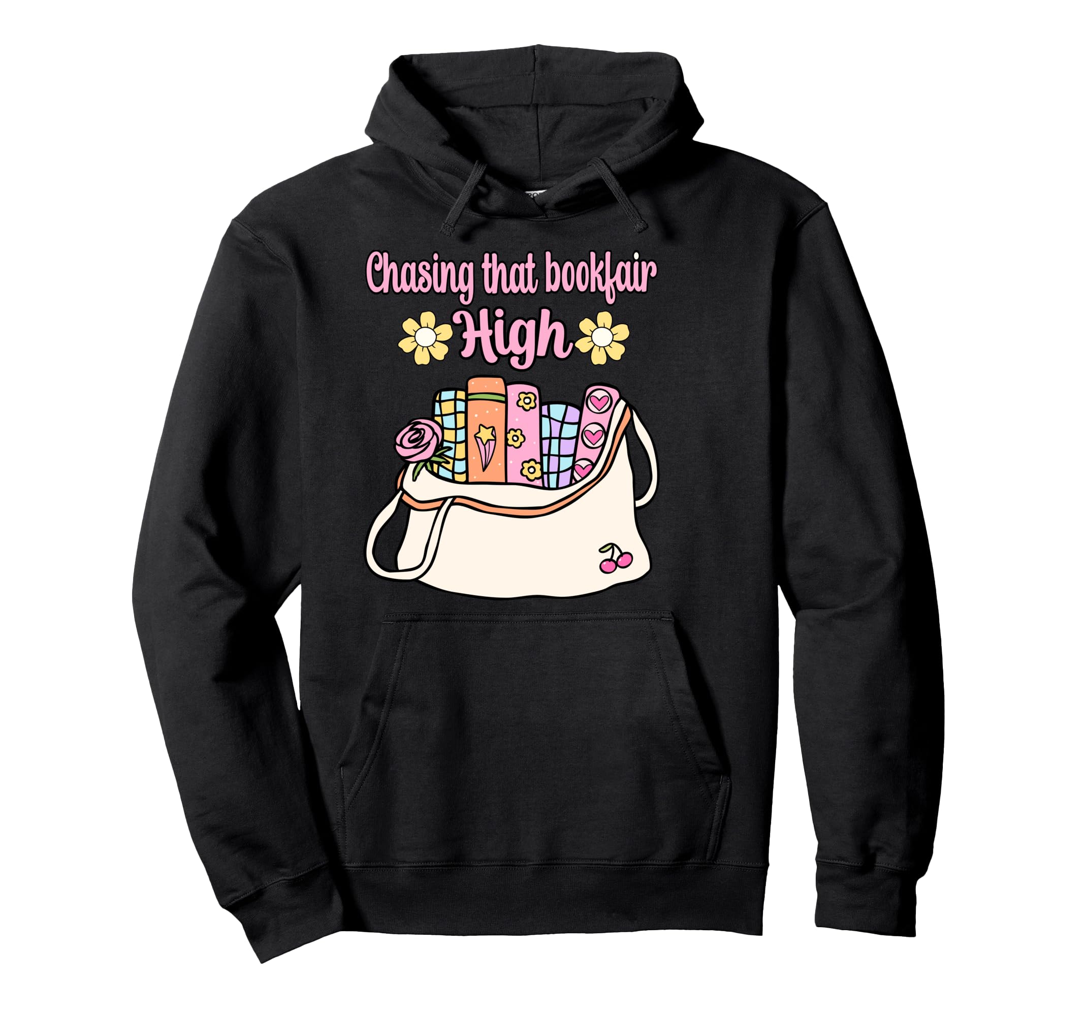 Book Lover Chasing That Book Fair Hoodie - Aesthetic Graphic for Adults - T-Shirt, Sweatshirt, Hoodie