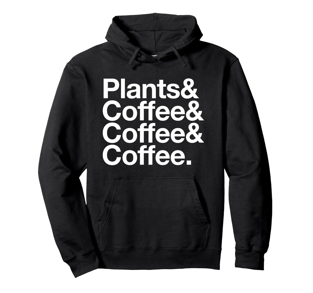 Plants Coffee List Funny Book Lover Hoodie - Minimalist Print for Adults - T-Shirt, Sweatshirt, Hoodie