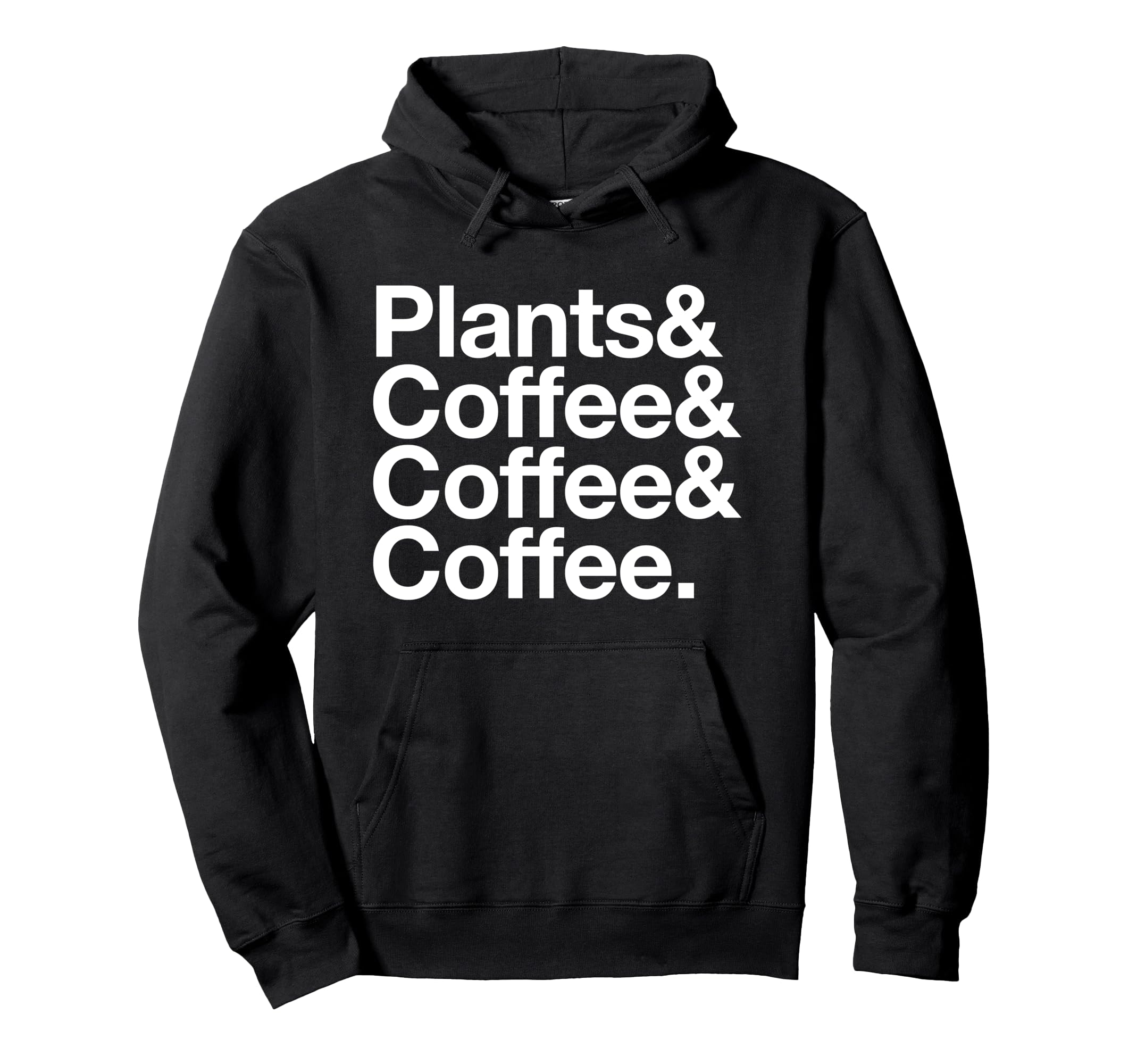 Plants Coffee List Funny Book Lover Hoodie - Minimalist Print for Adults - T-Shirt, Sweatshirt, Hoodie