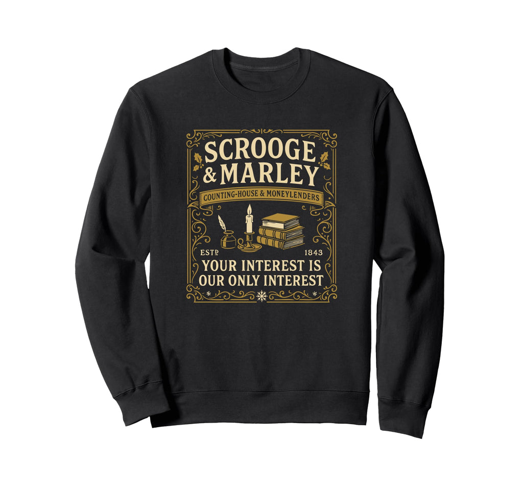 Scrooge And Marley Dickens Sweatshirt - Minimalist Print for Adults - T-Shirt, Sweatshirt, Hoodie