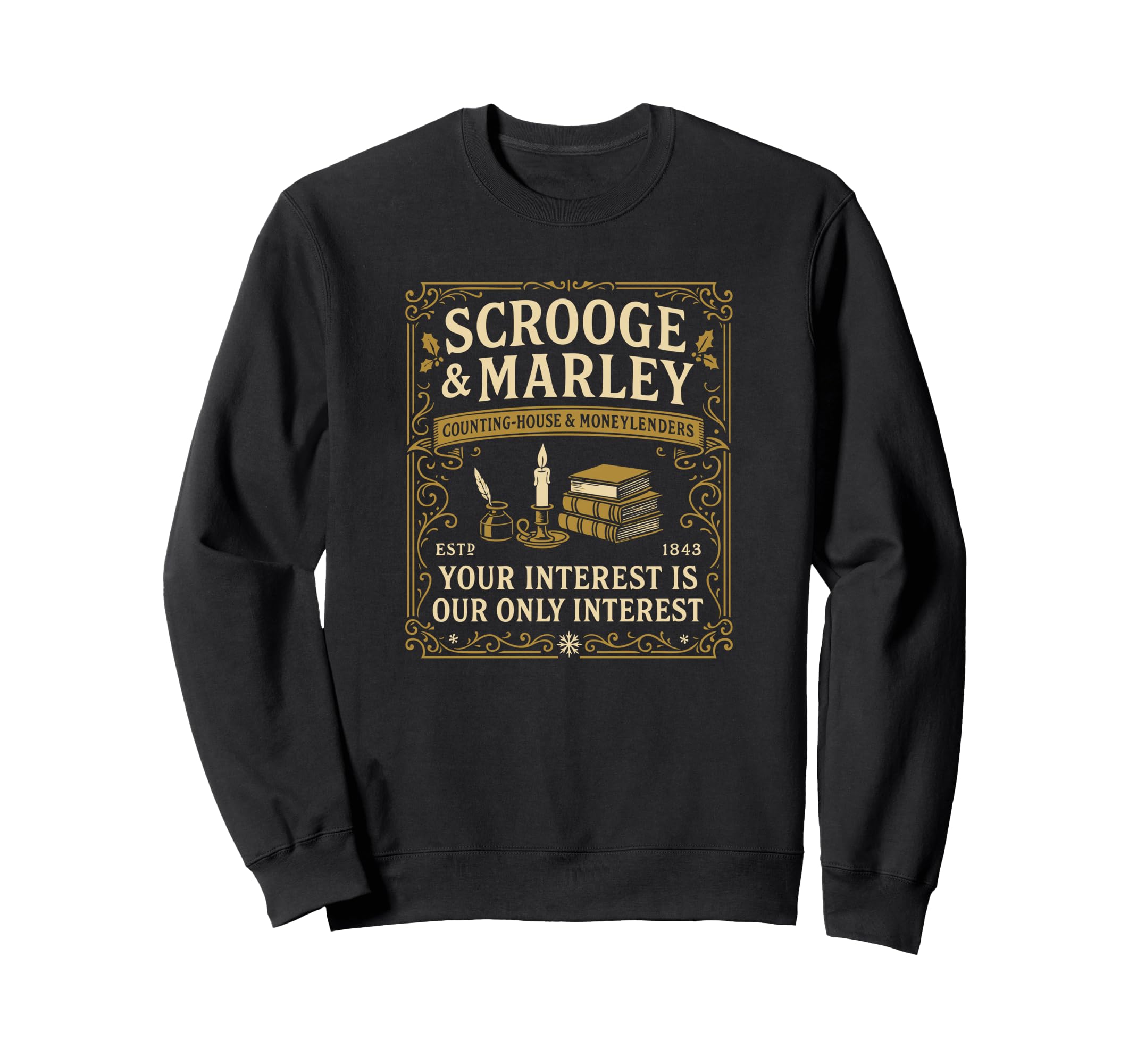 Scrooge And Marley Dickens Sweatshirt - Minimalist Print for Adults - T-Shirt, Sweatshirt, Hoodie