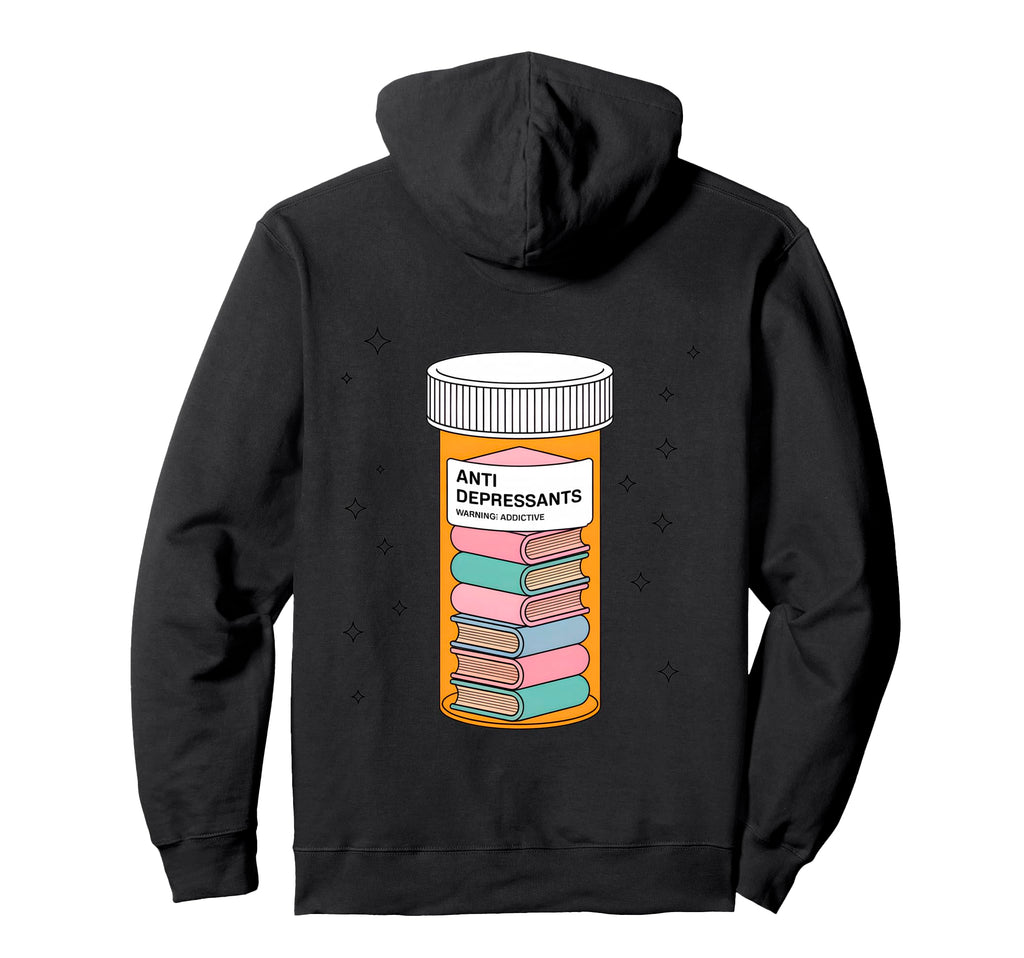 Bookworm Reading Bibliophile Literary Hoodie - Graphic Print Unisex - T-Shirt, Sweatshirt, Hoodie