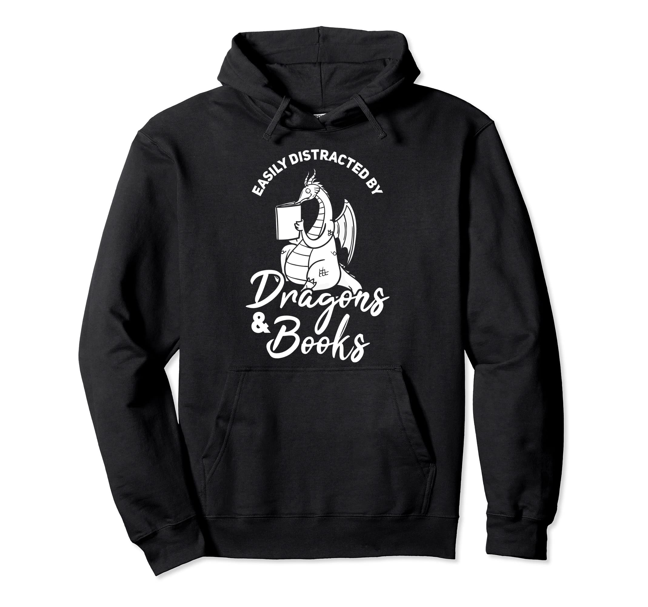 Book Dragon Gift Reading Reader Hoodie - Casual Everyday Wear for Adults - T-Shirt, Sweatshirt, Hoodie