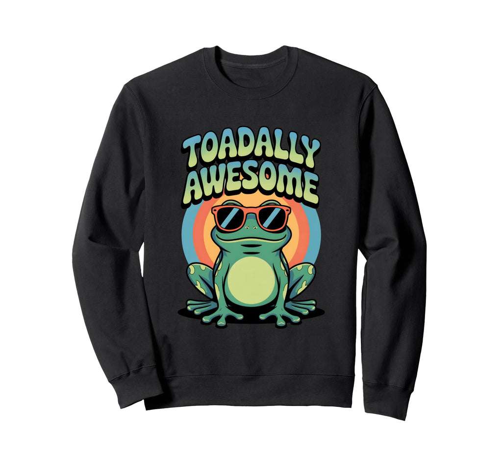 Toadally Awesome Funny Frog Visual Sweatshirt - Novelty Apparel for Adults - T-Shirt, Sweatshirt, Hoodie