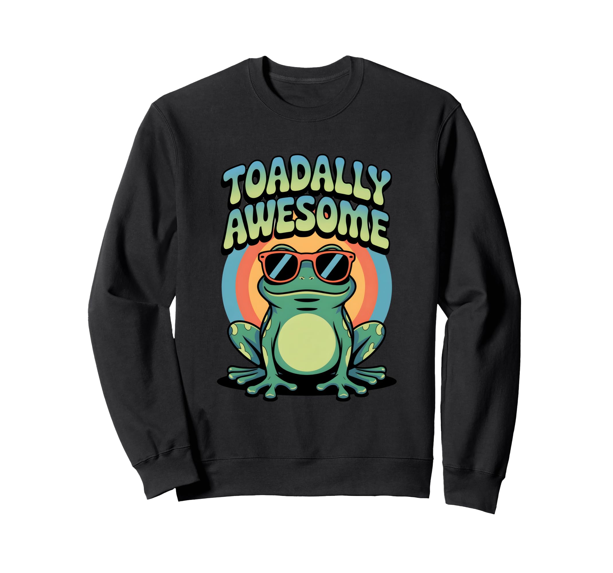 Toadally Awesome Funny Frog Visual Sweatshirt - Novelty Apparel for Adults - T-Shirt, Sweatshirt, Hoodie