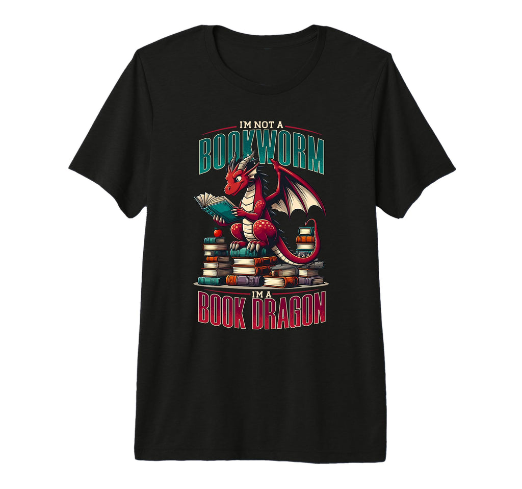 No Bookworm But Book Dragon T-Shirt - Casual Everyday Wear for Adults - T-Shirt, Sweatshirt, Hoodie