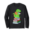 Dinosaur Reading Dino Read T-Shirt - Aesthetic Graphic for Adults - T-Shirt, Sweatshirt, Hoodie