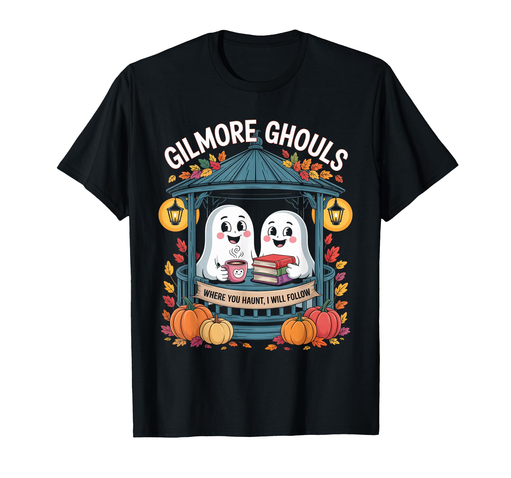 Gilmore Ghouls Gazebo Ghost Fall T-Shirt - Trendy Graphic for Adults - T-Shirt, Sweatshirt, Hoodie