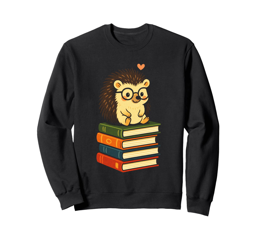 Bookish Hedgie Hedgehog Lover Sweatshirt - Casual Everyday Wear Unisex - T-Shirt, Sweatshirt, Hoodie