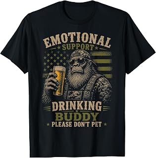 Emotional Support Drinking Buddy USA Beer Drinking Funny T-Shirt Unisex T-shirt, Sweatshirt, Hoodie, Long Sleeve Tee - T-Shirt, Sweatshirt, Hoodie