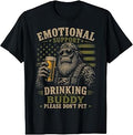 Emotional Support Drinking Buddy USA Beer Drinking Funny T-Shirt Unisex T-shirt, Sweatshirt, Hoodie, Long Sleeve Tee - T-Shirt, Sweatshirt, Hoodie