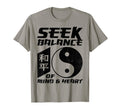 Yin Yang Seek Balance Mind Heart T-Shirt - Minimalist Print Unisex - T-Shirt, Sweatshirt, Hoodie
