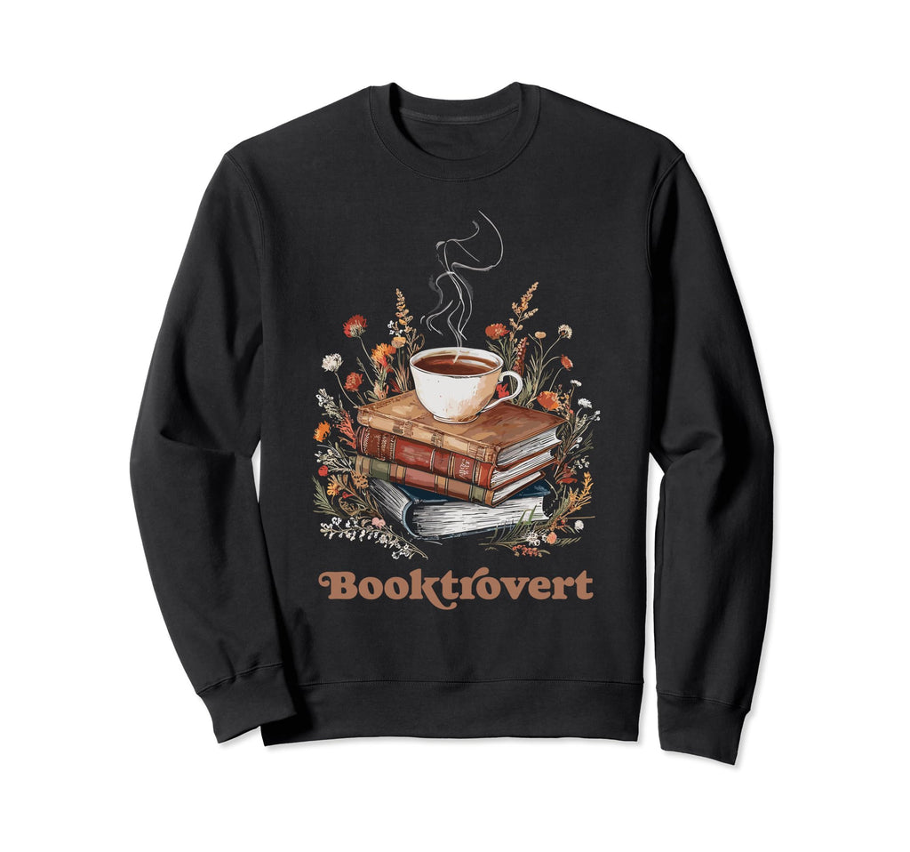Booktrovert Coffee Book Lovers Sweatshirt - Fun Novelty Design Unisex - T-Shirt, Sweatshirt, Hoodie