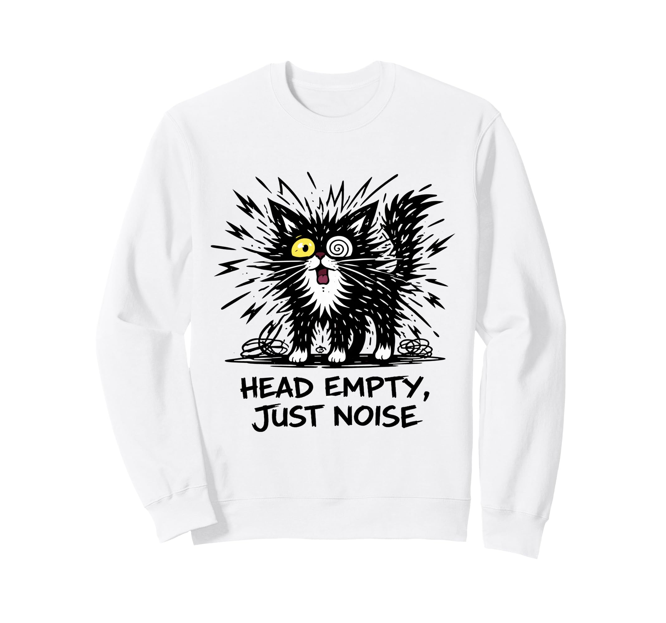 Insane Cat Spiral Yellow Eye Sweatshirt - Casual Everyday Wear Unisex - T-Shirt, Sweatshirt, Hoodie