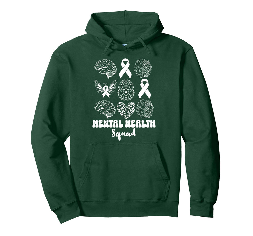Mental Health Squad Brain Illness Mental Hoodie - Unique Graphic Unisex - T-Shirt, Sweatshirt, Hoodie